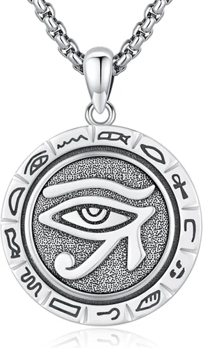 Vista 68 de Collar de pentagrama de plata de ley con triple luna, diosa celta, nudo celta, nudo de brujas, Ankh, sol y luna, Hécate, lilith, Santa Muerte