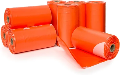 Vista 9 de Rollos de bolsas para excrementos de perro: cómodo estilo tejido, extra grueso, a prueba de fugas, recambios para soporte de correa de bolsa