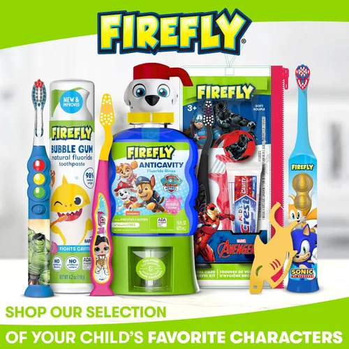 Vista 8 de Firefly Ready Go Brush, Peppa Pig, Cepillo de Dientes con Temporizador Luminoso, Cerdas Suaves Premium, Temporizador de 1 Minuto, Ventosa Menos