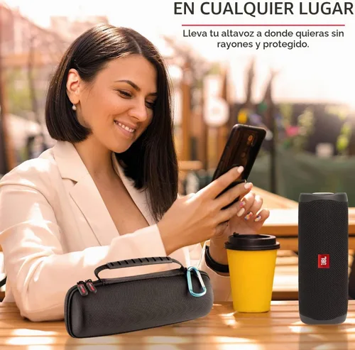 Vista 7 de HomEquip Funda rígida para altavoz portátil inalámbrico JBL Flip 6 impermeable (solo la funda)