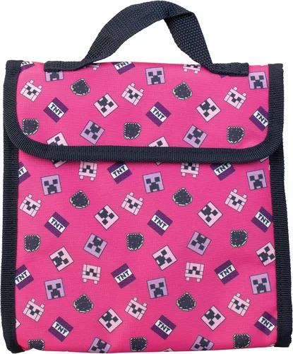 Vista 5 de Minecraft Juego de 4 piezas de mochila rosa para niños