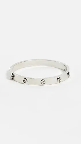 Vista 2 de Tory Burch Pulsera de bisagra con logotipo para mujer, Metal, No aplicable