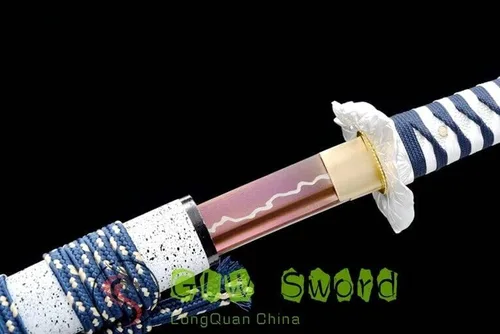 Vista 5 de GLW - Espada GLW de 41 pulgadas, hecha a mano, afilada, espada samurái japonesa, acero de manganeso alto y espiga completa
