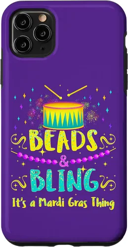 Vista 11 de Funda para iPhone 15 Beads and Bling It's Mardi Gras Thing Phone Case Mardi Gras