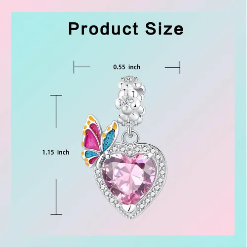 Vista 211 de LUXILLA Abalorio de plata de ley 925 para madre, hija, abuela, para familia, amor, madre, hija, abuela, para pulseras, collares, dijes, abalorios