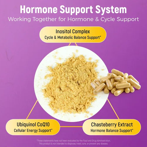 Vista 4 de Laicuherb Myo-Inositol & D-Chiro Inositol Supplement for Women，60 Caps