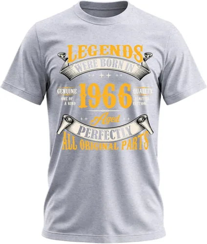 Vista 75 de Camiseta de cumpleaños para hombre, leyendas nacieron en 19XX, camiseta Negro