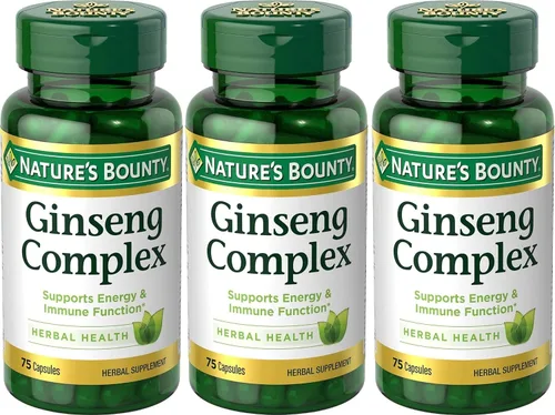Vista 7 de Complejo herbal para la salud de Nature's Bounty, cápsulas de ginseng, 75 cada una, 74312119323, paquete de de 1, 1, 1