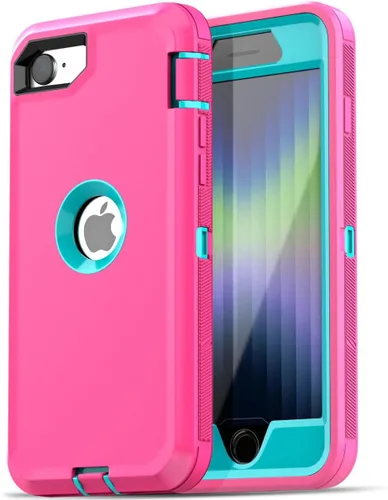 Vista 17 de AICase Funda para iPhone SE Case de 3ª y 2ª Generación, para iPhone SE 2022/2020 Protector de Pantalla Integrado Resistente Protección Antigolpes