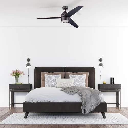 Vista 10 de Honeywell Ventiladores de techo Eamon Modern - Ventilador de techo moderno de 52 pulgadas con luz, control remoto, ventilador LED para interiores