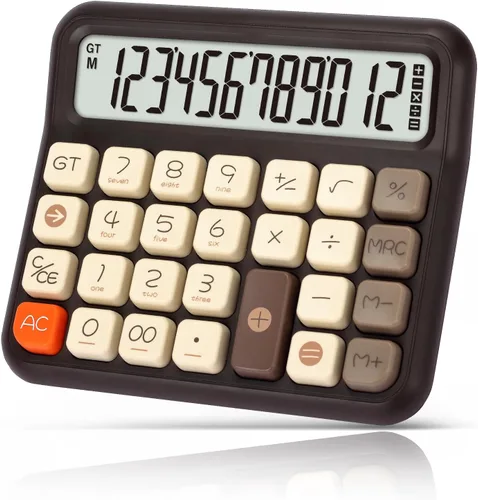 Vista 13 de Calculadora de escritorio, pantalla LCD extra grande, botón de computadora, calculadora de contabilidad de 12 dígitos (OS-2135 Pro-2Pcs)