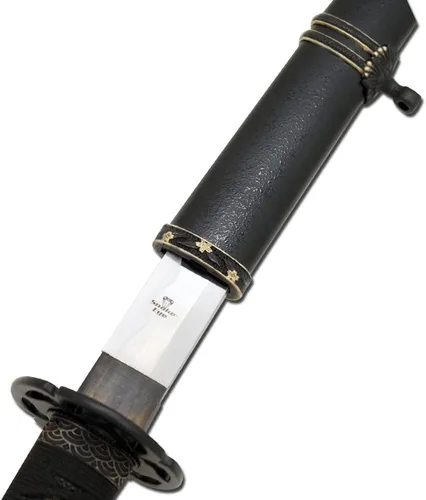 Vista 6 de Snake Eye Tactical Espada katana samurái japonesa clásica con soporte de madera resistente
