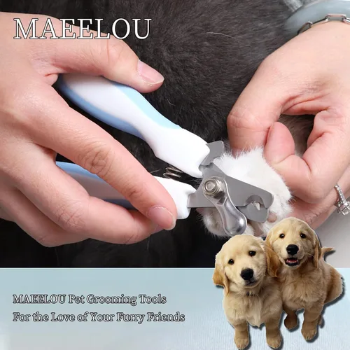 Vista 5 de Cortaúñas para perros pequeños, herramienta profesional de aseo profesional con lima de uñas (azul)