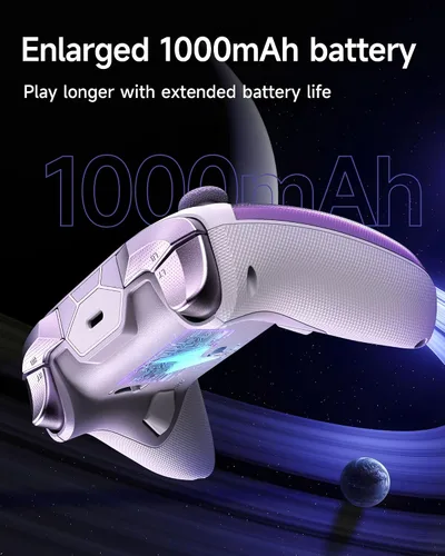 Vista 9 de EasySMX D10 PC Controller - Elite Wireless Bluetooth Pro Controller with TMR Joystick, Dual-Mode Triggers & Full Mechanical Buttons, 1000Hz Polling