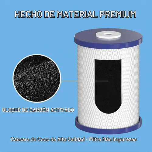 Vista 2 de Filtros de agua de carbón activado con cáscara de coco de 0.5 micrones compatibles con Royal Prestige Frescapure 4000, 4500, 5000, 6000 CT, 6000 UC