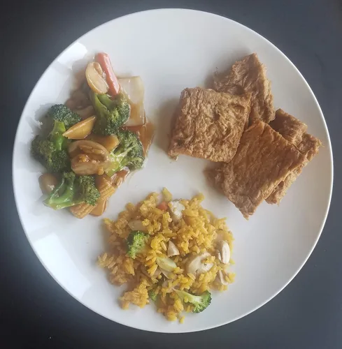 Vista 5 de Reemplazo de carne vegana enlatada de cuajada de pollo simulado de acompañante
