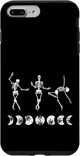 Vista 9 de Carcasa divertida para iPhone 15 con diseño de esqueletos bailarines y fase lunar New Age Emo Goth