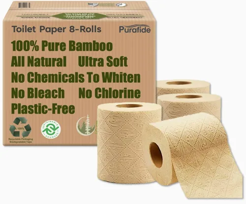 Vista 11 de Toallas de papel 100% de bambú, sin árboles, sin químicos, sin pelusas, duraderas, absorbentes, tamaño seleccionable de 2 capas, 90 hojas por rollo.
