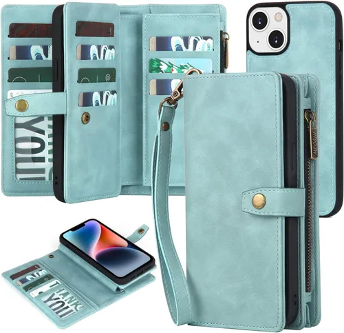 Vista 46 de TwoHead Funda tipo cartera para iPhone 12 Pro Max con tarjetero, funda magnética desmontable para teléfono 12 Pro Max, piel sintética, a prueba
