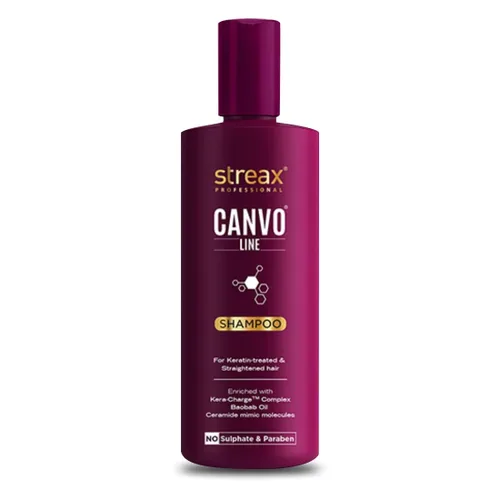 Vista 2 de Streax Champú Pro Canvo Line, acondicionador y suero para cabello alisado
