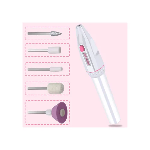 Vista 4 de Kit de taladro eléctrico portátil para uñas, manicura y pedicura, máquina de pulir para pulir y pulir, kit de manicura personal y pedicura