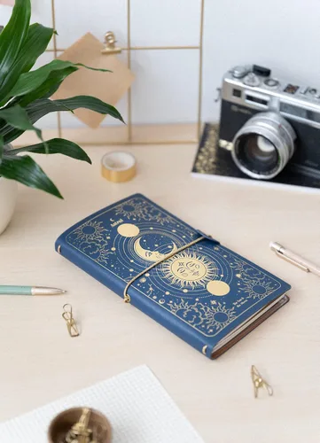 Vista 3 de Cuaderno de viajeros Astral Cuaderno de bolsillo de viaje Diario de viaje para mujeres Regalos para viajeros Cuaderno pequeño lindo 7.3 x