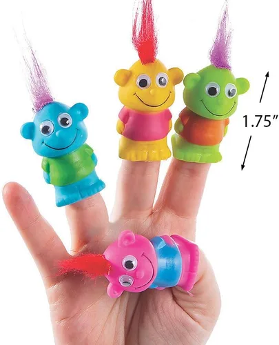 Vista 2 de Marioneta de dedo Crazy Hair - Juguetes - 12 piezas