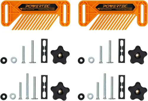 Vista 6 de POWERTEC Tablas de plumas universales y tablas de plumas para valla paquete de accesorios para carpintería (paquete de 2)
