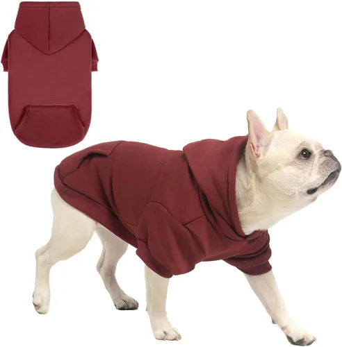Vista 48 de SCENEREAL Sudaderas con capucha de seguridad para perros de tamaño pequeño, mediano y grande, ropa de felpa cepillada con gorro, abrigo de algodón