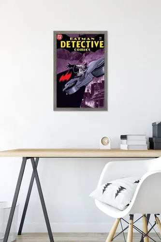Vista 6 de Trends International DC Comics Batman - Póster de Batman Detective Comics #792, 22.4 pulgadas de largo x 14.7 W, versión enmarcada de madera