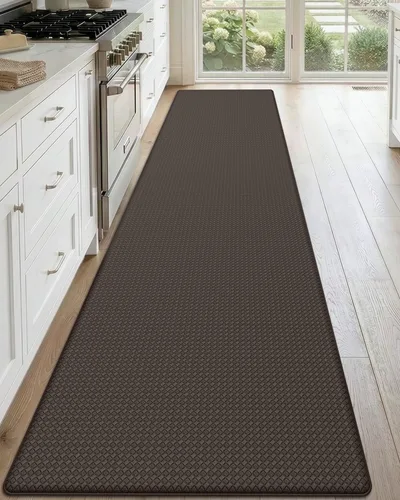 Vista 31 de DEXI Alfombrillas de Cocina Acolchadas Anti Fatiga, 17x59, Alfombra de Pasillo para Estar de Pie Impermeable, Espuma Viscoelástica Cómoda Acolchada