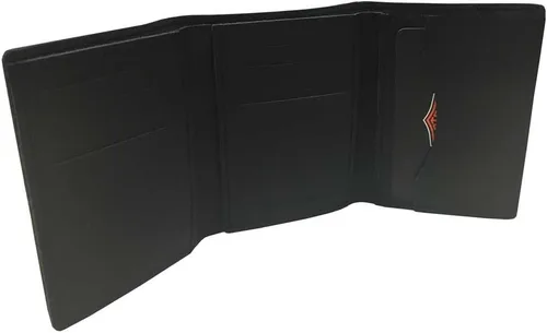 Vista 2 de Harley-Davidson Billetera de tres pliegues de cuero con logotipo B&S en relieve para hombre XML3571-BLK, Negro -, Classic