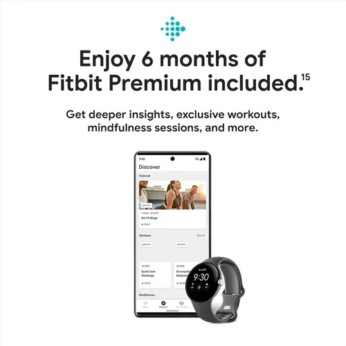 Vista 5 de Google Pixel Watch 1ª generación (modelo anterior) – Reloj inteligente Android con seguimiento de actividad Fitbit – Reloj de seguimiento