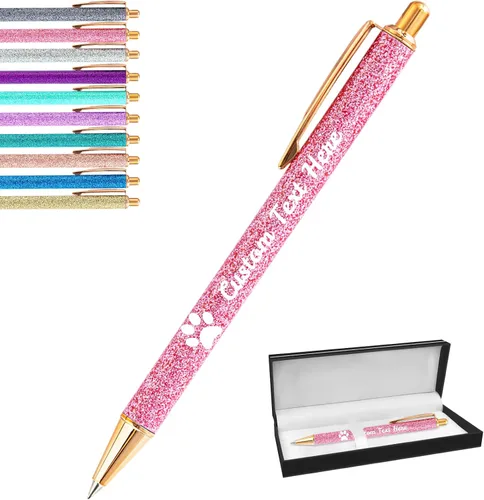 Vista 100 de Aolun 10 bolígrafos personalizados con nombre, bolígrafo retráctil con mensaje de texto para mujeres, enfermeras, escritura, cumpleaños, graduación