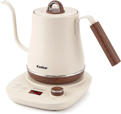Vista 10 de Gooseneck Electric Kettle, 1.0 L, 1000W, 6 Temp Presets, LED Display Black