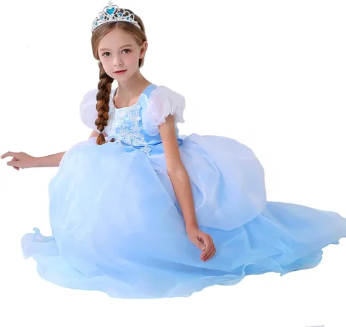 Vista 4 de MING DYNASTY Disfraz de Tinkerbell para niñas, vestido de campana de hadas con alas para Halloween, fiesta, cosplay