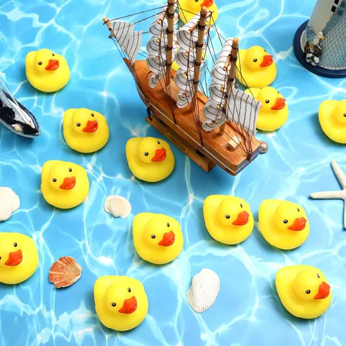 Vista 5 de Vinsot - Mini patos de goma a granel, juguetes de baño chirriantes