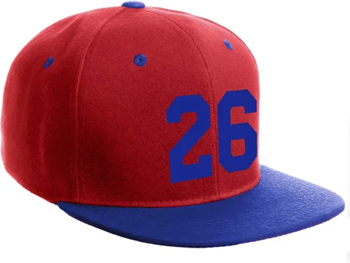 Vista 160 de Número de equipo modificado para requisitos particulares del jugador del color del sombrero del Snapback de la visera plana clásica de la visera