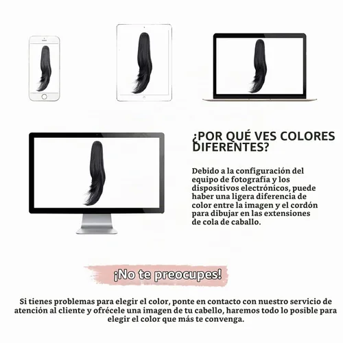 Vista 7 de Extensión de Cola de Caballo, Extensión de Cabello con Garra Larga de 20", Piezas de Cabello Sintético Ondulado Liso con Clip en Peluca de Cola