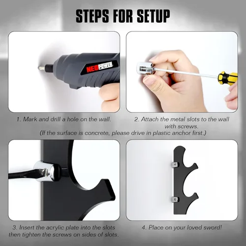 Vista 6 de TOPNEW Soporte de Pared para Sable de Luz, Soporte y Exhibidor de Sable de Luz Acrílico Adecuado para Espadas, Sable de Luz, Regalo