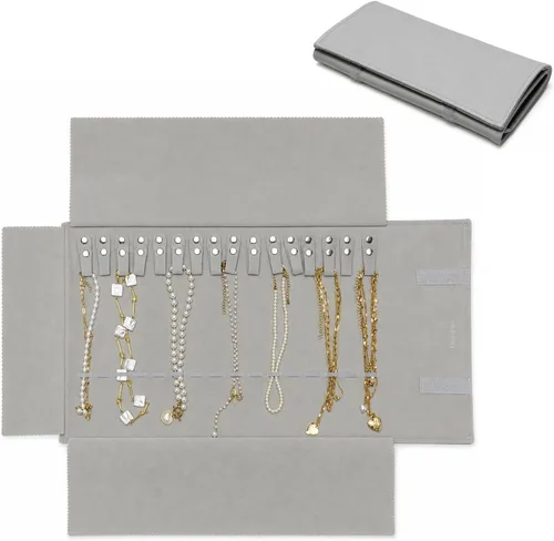 Vista 30 de UnionPlus Travel Necklaces Roll Organizer Anti-Tangle Air Blue Azul aire