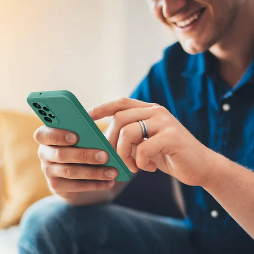 Vista 6 de Vancle Funda de silicona para Samsung Galaxy A13 4G, a prueba de golpes, con forro de microfibra para Samsung Galaxy A13 4G, color verde oscuro