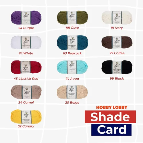 Vista 4 de Hilo Bee 4 - Mediano – Rollo Suave – 164 Yardas de Hilo de Algodón Mercerizado para Tejer Mantas, Sombreros y Más – Suministros para Artesanías