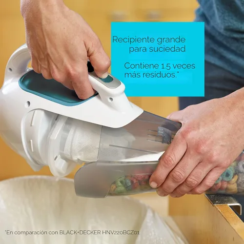 Vista 4 de Black+Decker Dustbuster HHVI315JO42 aspiradora manual de litio, azul, inalámbrica