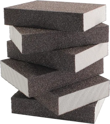 Vista 9 de Bloque de lijado grueso de grano 36 – 12 piezas, esponja de lija húmeda y seca, bloque de papel de lija de espuma, lavable y reutilizable, esponja