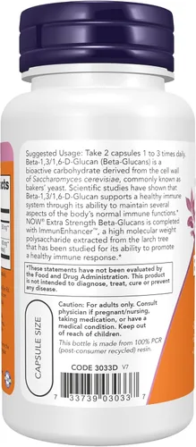 Vista 3 de Beta-Glucans con ImmunEnhancer - 60 cápsulas, 733739030337, 60, 1, 1