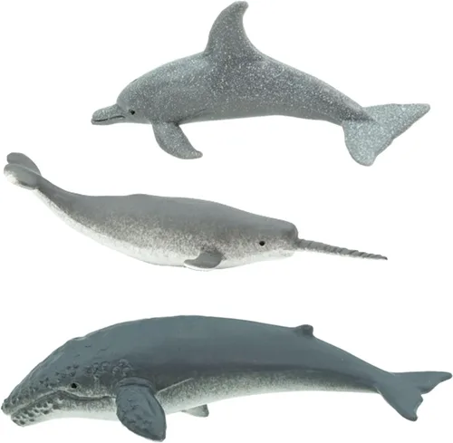 Vista 5 de Safari Ltd. Bolsa a granel de ballenas y delfines – Juego de figuras de juguete de cetáceos en miniatura – 48 juguetes de juego para niños, niñas