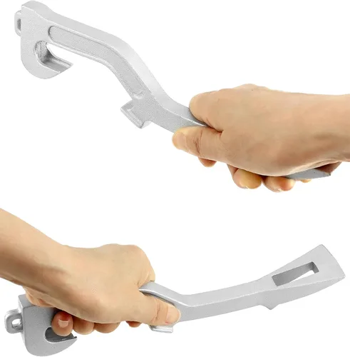 Vista 4 de QWORK Llave inglesa para manguera de incendios, aluminio universal, equipo contra incendios, 11-7/8 pulgadas de longitud, paquete de 2