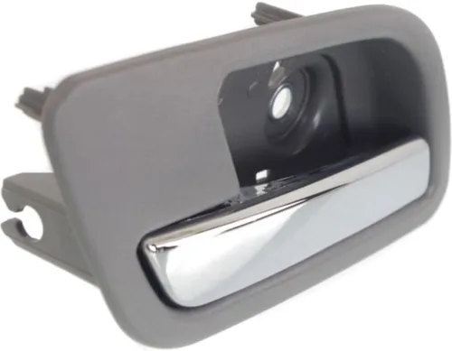 Vista 4 de Para Chevy Tahoe Manija de puerta interior trasera lado del conductor Bisel gris con palanca cromada 2007-2014 Trim:All Submodels