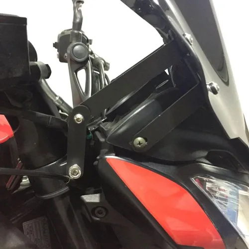 Vista 5 de GP Kompozit Parabrisas Touring transparente compatible con Bajaj Pulsar NS200 2011-2023 15.7 in